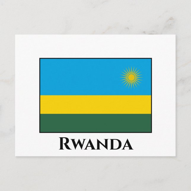Rwanda Flagga Vykort (Framsida)