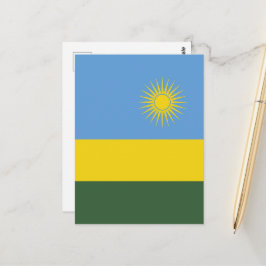 Rwanda flagga vykort