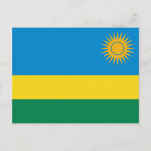 Rwanda Flagga vykort