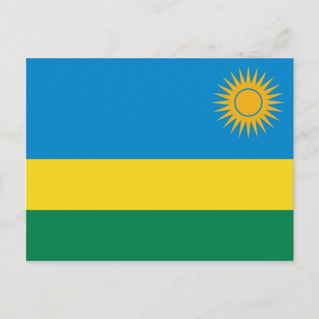 Rwanda Flagga vykort (Framsida)