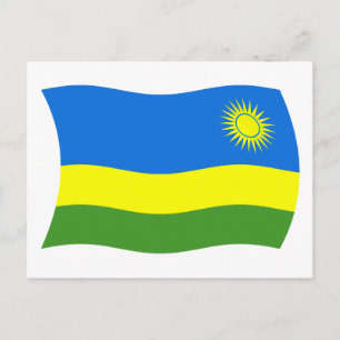 Rwanda Flagga vykort