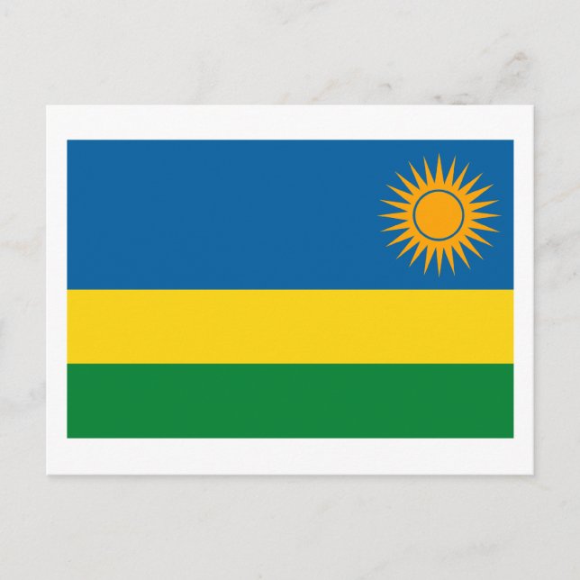 Rwanda Flagga-vykort Vykort (Framsida)