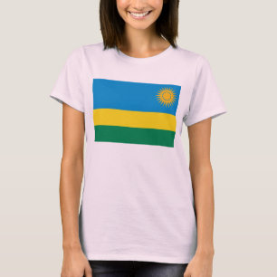 Rwanda Flagga x Karta T-Shirt