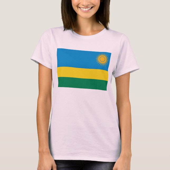 Rwanda Flagga x Karta T-Shirt (Framsida)