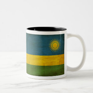 Rwanda flaggamugg Två-Tonad mugg