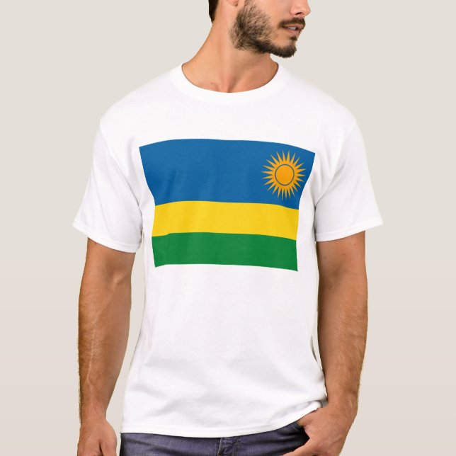 Rwanda flaggaT-tröja T Shirt (Framsida)