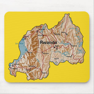 Rwanda karta Mousepad Musmatta