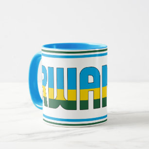 Rwanda National Flagga Patriotic Coffee Mugg