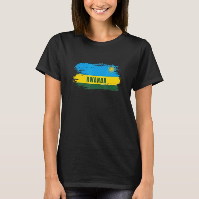 Rwanda Öster Afrika Land Flaggor T Shirt (Framsida)