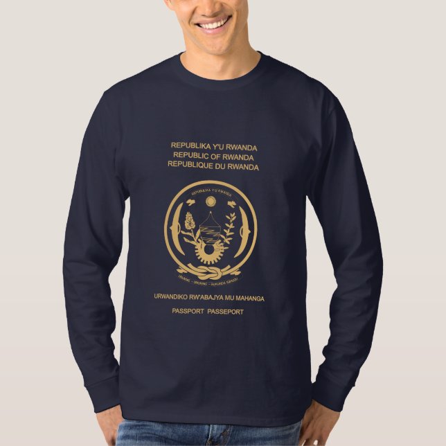   Rwanda passport T Shirt (Framsida)