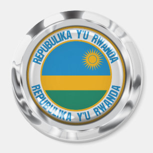 Rwanda Round Emblem Magnet