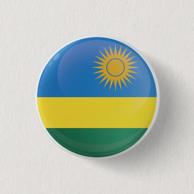 Rwanda Round Icon Flagga Knapp (Framsida)