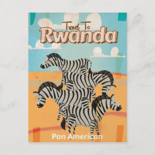 Rwanda Vintage resor Poster Vykort