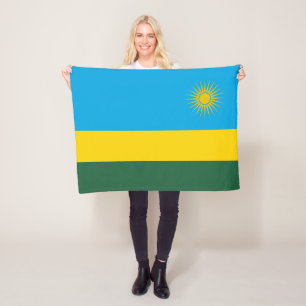 Rwandaflagga Fleecefilt