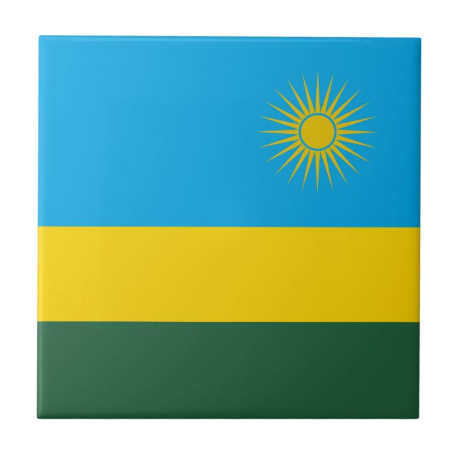 Rwandaflagga Kakelplatta (Framsidan)