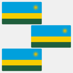 Rwandaflagga Klistermärke