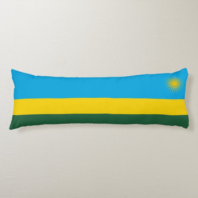 Rwandaflagga Kroppskudde (Framsidan)