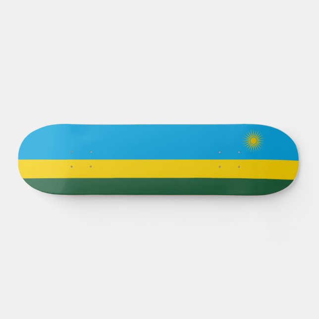Rwandaflagga Mini Skateboard Bräda 18,5 Cm (Horz)