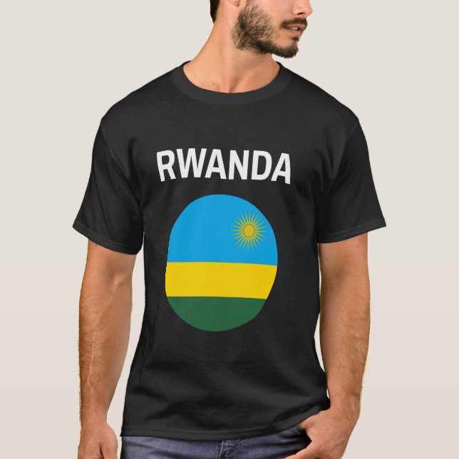 Rwandaflagga Modern T Shirt (Framsida)