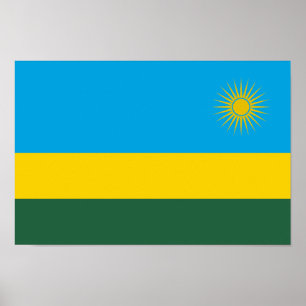 Rwandaflagga Poster
