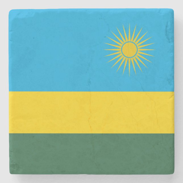 Rwandaflagga Stenunderlägg (Framsidan)