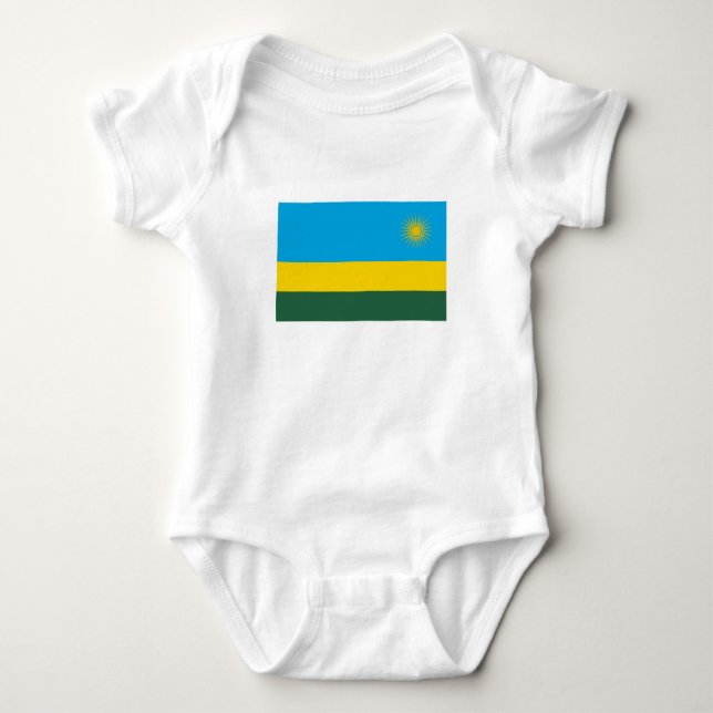 Rwandaflagga T Shirt (Framsida)