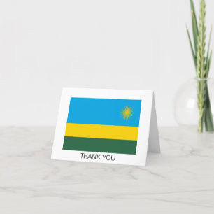 Rwandaflagga Tack Kort