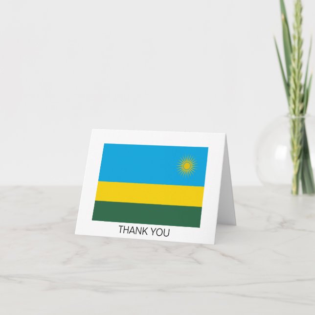 Rwandaflagga Tack Kort (Framsida)
