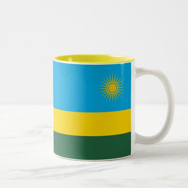 Rwandaflagga Två-Tonad Mugg (Höger)