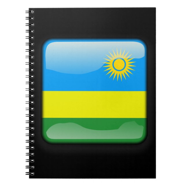 Rwandas flagga anteckningsbok (Framsidan)