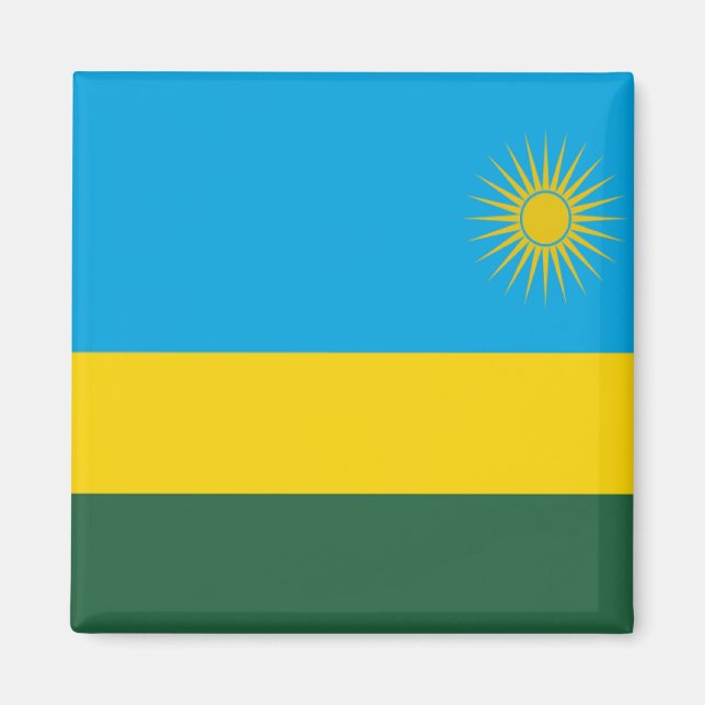 Rwandas flagga magnet (Framsidan)