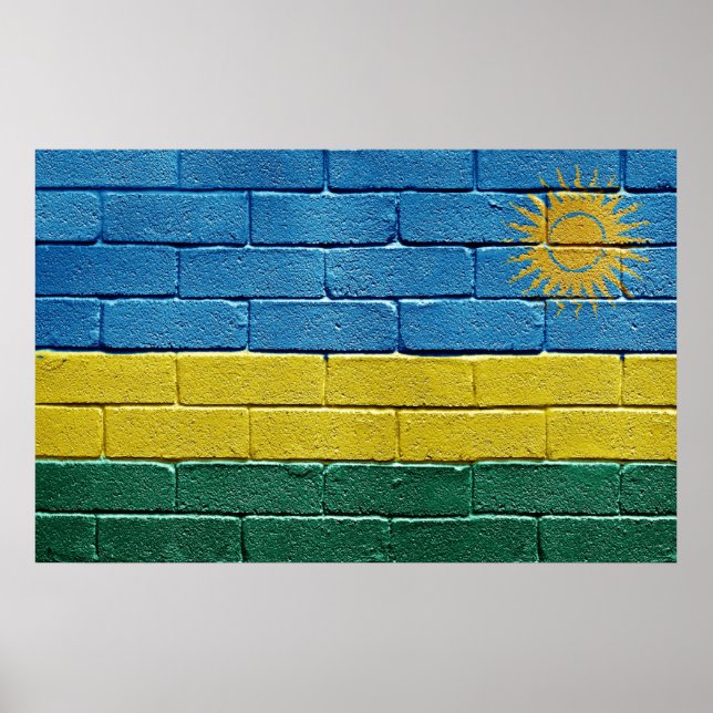 Rwandas flagga poster (Framsidan)
