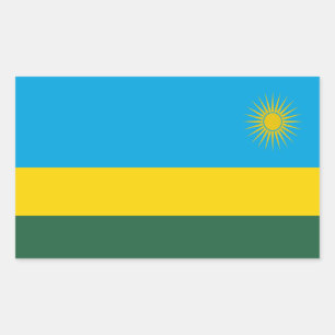 Rwandas Flagga, Rwandas Flagga Rektangulärt Klistermärke