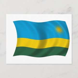Rwandas flagga vykort