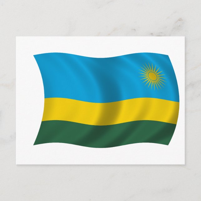 Rwandas flagga vykort (Framsida)