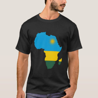 Rwandas stolthet Rwanda Flagga Afrika Karta T Shirt