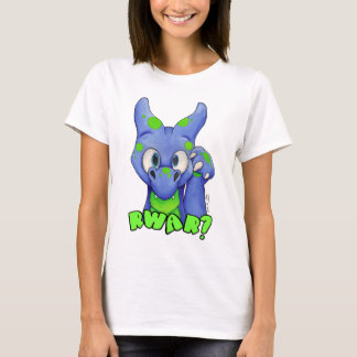 RWAR? (Blått) den gulliga bebisdraken mycket Tee Shirt