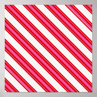RWCCS RED WHITE CANDYCANE RAND BAKGRUND PATT POSTER