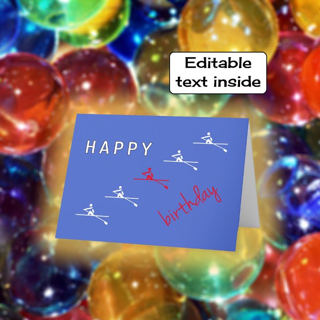 Rwing Blue grattis på födelsedagen Kort (Skapare uppladdad)