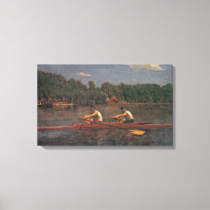 Rwing Boat Tävling vid floden (av Thomas Eakins) Canvastryck