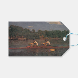 Rwing Boat Tävling vid floden Presentetikett