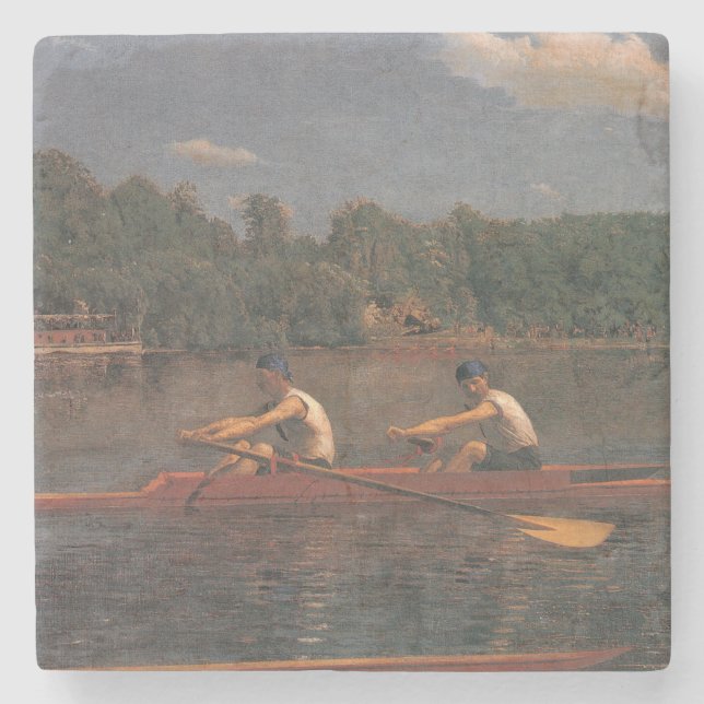 Rwing Boat Tävling vid floden Stenunderlägg (Framsidan)