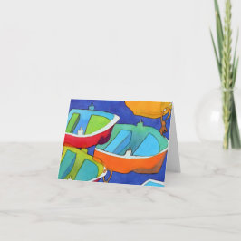 Rwing Boats Notecard Kort