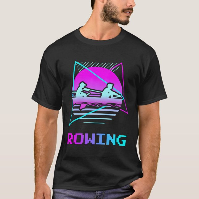 Rwing Kayak Rower T Shirt (Framsida)