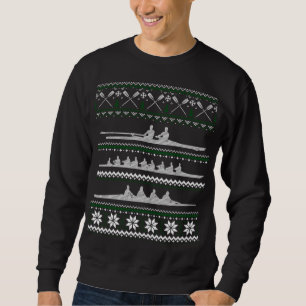 Rwing Team Funny Noel Gift Ugly julsötare Lång Ärmad Tröja