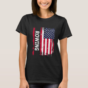 Rwing USA Gift for American Rowers T Shirt