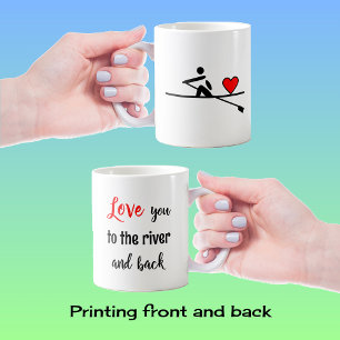 Rwing valentine kärlek citerar du sport kaffemugg