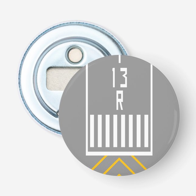 RWY-tröskel 13R Flasköppnare (Framsidan)