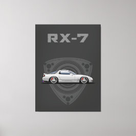 RX7 FD rotary JDM car Canvastryck