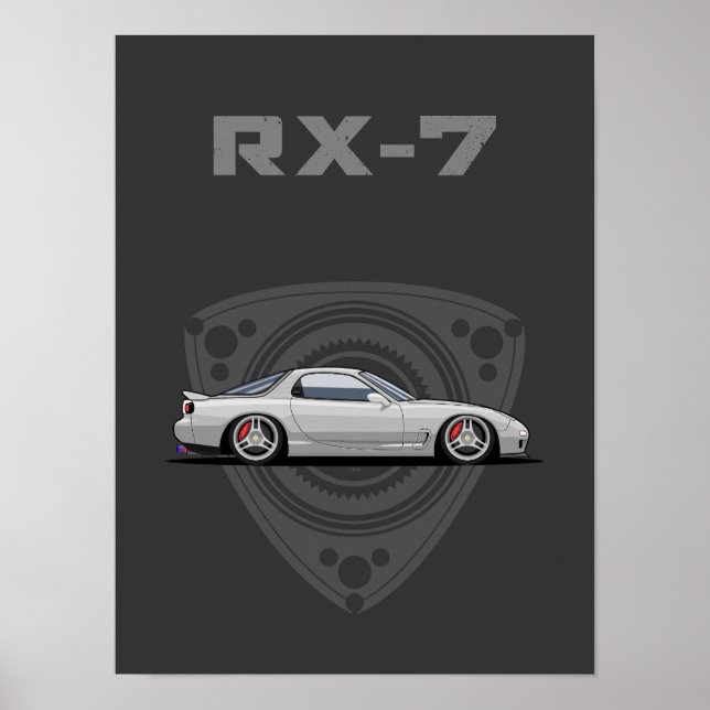 RX7 FD rotary JDM car Poster (Framsidan)